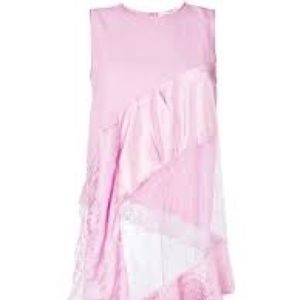 Givenchy Lace Panel Asymmetrical Blouse